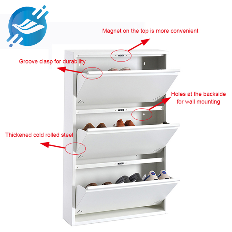 The Ultimate Space-Saving Storage Solution for Your Footwear Collection Sleek Metal Shoe Cabinet | Youlian 5