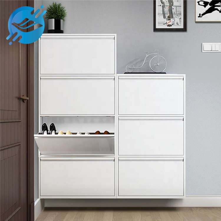 The Ultimate Space-Saving Storage Solution for Your Footwear Collection Sleek Metal Shoe Cabinet | Youlian 6