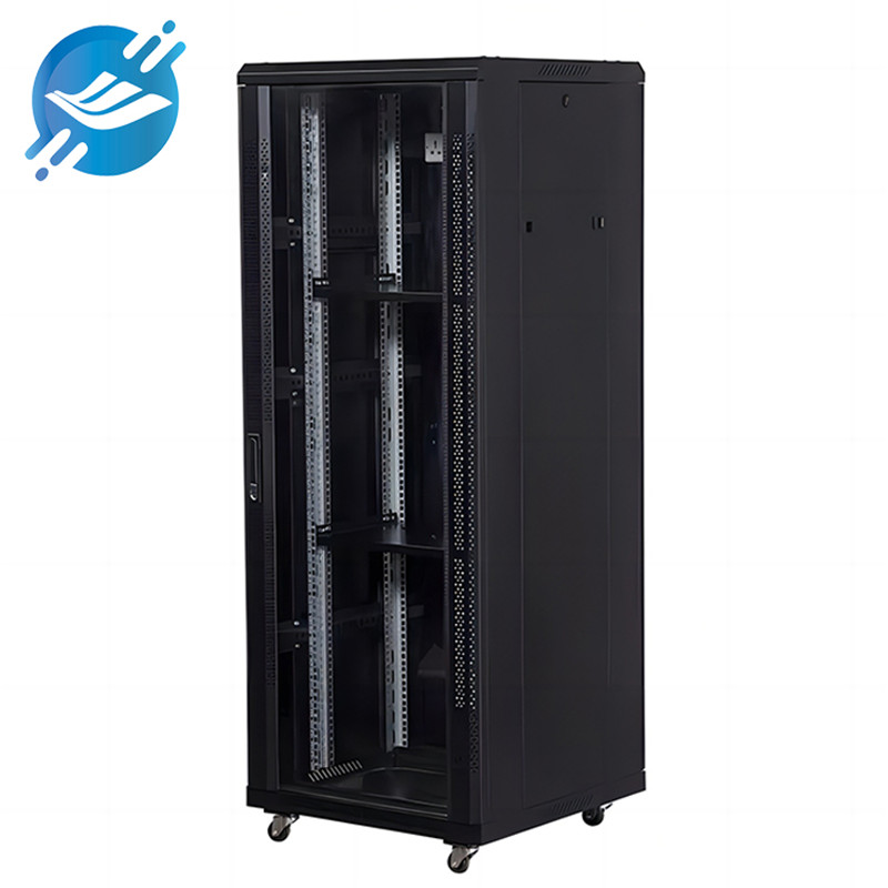 1. Material:Cold rolled steel with powder coat finishing
2. 19 inch standard floor Cabinet,available from 18U to 42U.
3. Lockable key type and reversible quick-release front and rear doors.
4. Front door with safety but toughened glass,easy to check the status inside of the cabinet without open the door.
5. Perforated steel rear door
6. Size: Wideth:600mm or 800mm.Depth:600mm or 800mm or 1000mm,800mm or 1000mm.
7. Packing:Whole pack or in Bulk