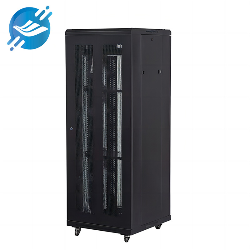 1. Material:Cold rolled steel with powder coat finishing
2. 19 inch standard floor Cabinet,available from 18U to 42U.
3. Lockable key type and reversible quick-release front and rear doors.
4. Front door with safety but toughened glass,easy to check the status inside of the cabinet without open the door.
5. Perforated steel rear door
6. Size: Wideth:600mm or 800mm.Depth:600mm or 800mm or 1000mm,800mm or 1000mm.
7. Packing:Whole pack or in Bulk